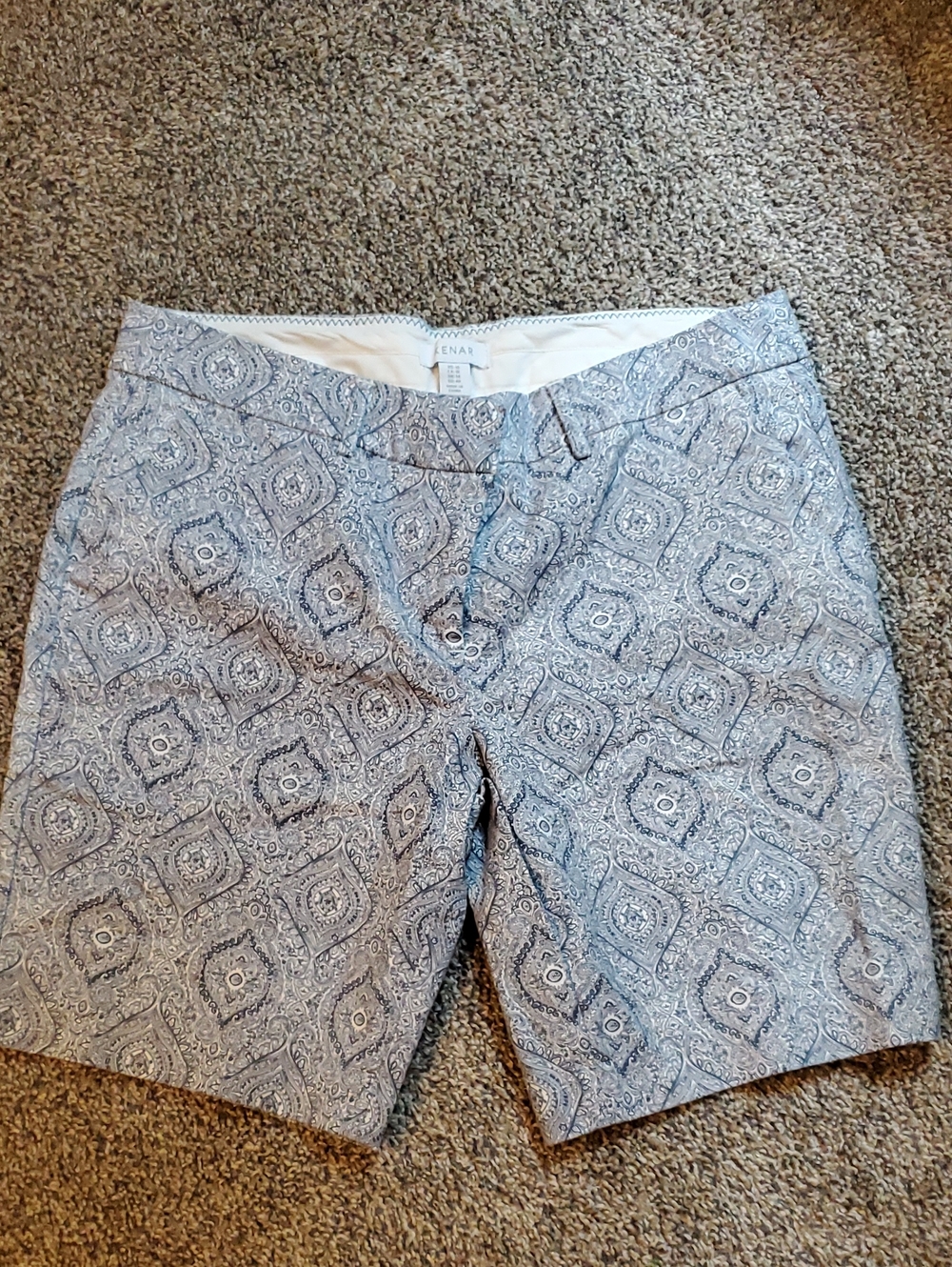 Kenrar Women's  Printed Casual Shorts - Light Blue Paisley